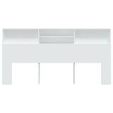 NNEVL Headboard Cabinet White 200x19x103.5 cm