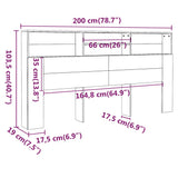 NNEVL Headboard Cabinet White 200x19x103.5 cm