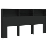 NNEVL Headboard Cabinet Black 200x19x103.5 cm