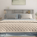 NNEVL Headboard Cabinet Concrete Grey 200x19x103.5 cm