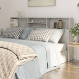 NNEVL Headboard Cabinet Concrete Grey 200x19x103.5 cm
