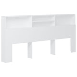 NNEVL Headboard Cabinet White 220x19x103.5 cm