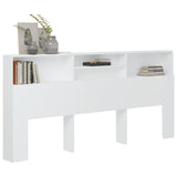 NNEVL Headboard Cabinet White 220x19x103.5 cm