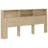 NNEVL Headboard Cabinet Sonoma Oak 220x19x103.5 cm