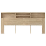 NNEVL Headboard Cabinet Sonoma Oak 220x19x103.5 cm