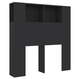 NNEVL Headboard Cabinet Black 100x18.5x104.5 cm