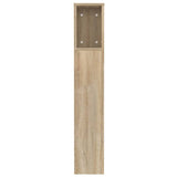 NNEVL Headboard Cabinet Sonoma Oak 120x18.5x104.5 cm