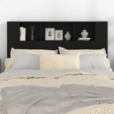 NNEVL Headboard Cabinet Black 140x18.5x104.5 cm