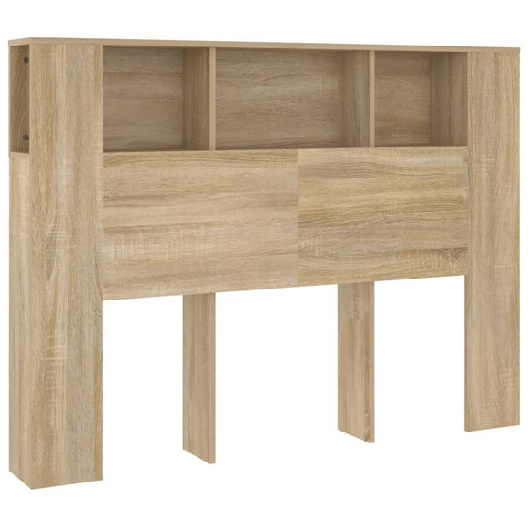 NNEVL Headboard Cabinet Sonoma Oak 140x18.5x104.5 cm