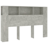 NNEVL Headboard Cabinet Concrete Grey 160x18.5x104.5 cm