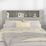 NNEVL Headboard Cabinet Concrete Grey 160x18.5x104.5 cm