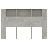 NNEVL Headboard Cabinet Concrete Grey 160x18.5x104.5 cm