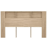 NNEVL Headboard Cabinet Sonoma Oak 180x18.5x104.5 cm