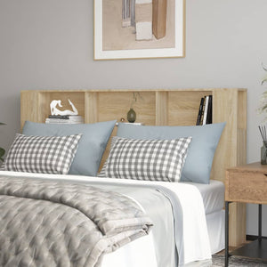NNEVL Headboard Cabinet Sonoma Oak 180x18.5x104.5 cm