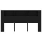 NNEVL Headboard Cabinet Black 200x18.5x104.5 cm
