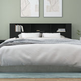 NNEVL Headboard Cabinet Black 200x18.5x104.5 cm