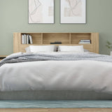 NNEVL Headboard Cabinet Sonoma Oak 200x18.5x104.5 cm