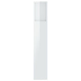 NNEVL Headboard Cabinet High Gloss White 200x18.5x104.5 cm