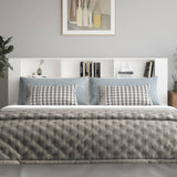NNEVL Headboard Cabinet White 220x18.5x104.5 cm