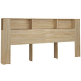NNEVL Headboard Cabinet Sonoma Oak 220x18.5x104.5 cm