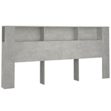 NNEVL Headboard Cabinet Concrete Grey 220x18.5x104.5 cm