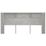 NNEVL Headboard Cabinet Concrete Grey 220x18.5x104.5 cm