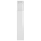 NNEVL Headboard Cabinet High Gloss White 220x18.5x104.5 cm