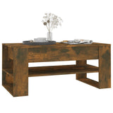 NNEVL Coffee Table Smoked Oak 102x55x45 cm Engineered Wood