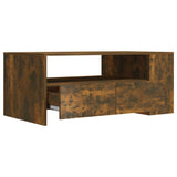 NNEVL Coffee Table Smoked Oak 102x55x42 cm Engineered Wood