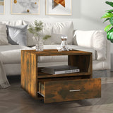 NNEVL Coffee Table Smoked Oak 55x55x40 cm Engineered Wood