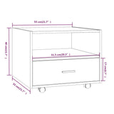 NNEVL Coffee Table Grey Sonoma 55x55x40 cm Engineered Wood