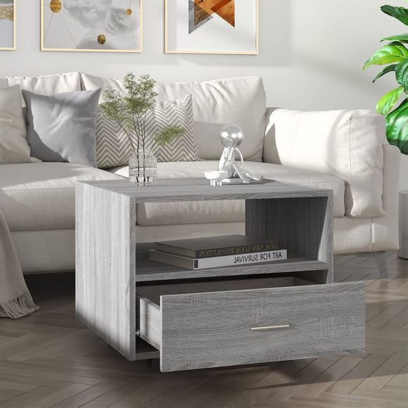 NNEVL Coffee Table Grey Sonoma 55x55x40 cm Engineered Wood