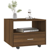 NNEVL Coffee Table Brown Oak 55x55x40cm Engineered Wood