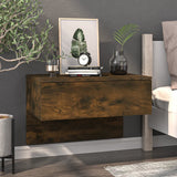 NNEVL Wall-mounted Bedside Cabinets 2 pcs Smoked Oak