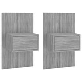 NNEVL Wall-mounted Bedside Cabinets 2 pcs Grey Sonoma