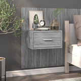 NNEVL Wall-mounted Bedside Cabinets 2 pcs Grey Sonoma