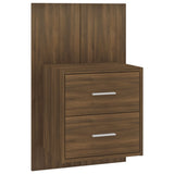 NNEVL Wall-mounted Bedside Cabinet Brown Oak