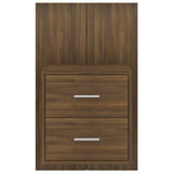 NNEVL Wall-mounted Bedside Cabinet Brown Oak