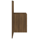 NNEVL Wall-mounted Bedside Cabinet Brown Oak