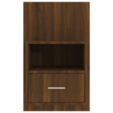 NNEVL Wall-mounted Bedside Cabinets 2 pcs Brown Oak