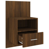 NNEVL Wall-mounted Bedside Cabinets 2 pcs Brown Oak