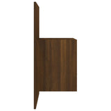 NNEVL Wall-mounted Bedside Cabinets 2 pcs Brown Oak