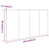 NNEVL Bed Headboard Smoked Oak 160x1.5x80 cm Engineered Wood