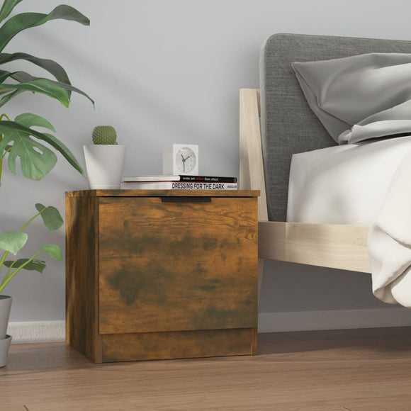 NNEVL Bedside Cabinet Smoked Oak 40x39x40 cm