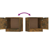 NNEVL Bedside Cabinets 2 pcs Smoked Oak 40x39x40 cm