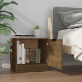 NNEVL Bedside Cabinet Brown Oak 40x39x40 cm