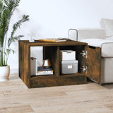 NNEVL Coffee Table Smoked Oak 50x50x36 cm Engineered Wood