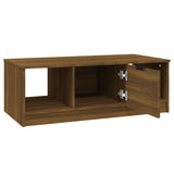 NNEVL Coffee Table Brown Oak 102x50x36 cm Engineered Wood