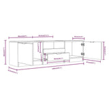 NNEVL TV Cabinet Grey Sonoma 140x35x40 cm Engineered Wood