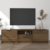 NNEVL TV Cabinet Brown Oak 140x35x40 cm Engineered Wood